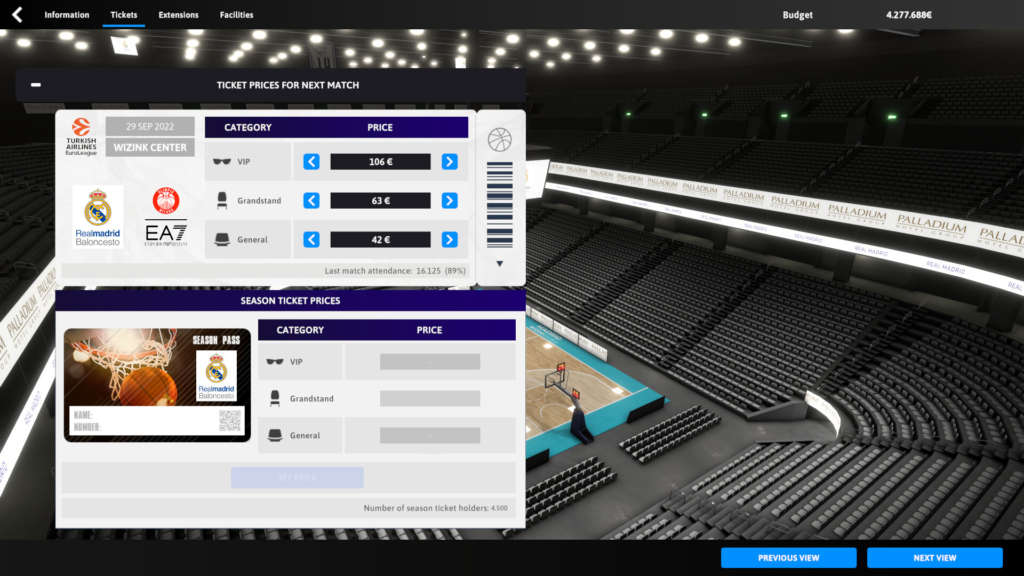 Versión Steam. International Basketball Manager 23. Campo