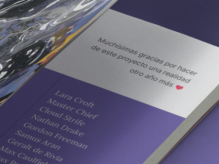 Página de agradecimiento dentro de la revista LOOP 7