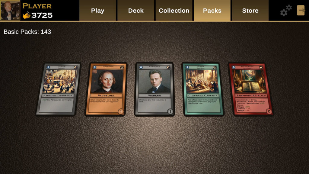 Musicmenia imagen con 5 cartas