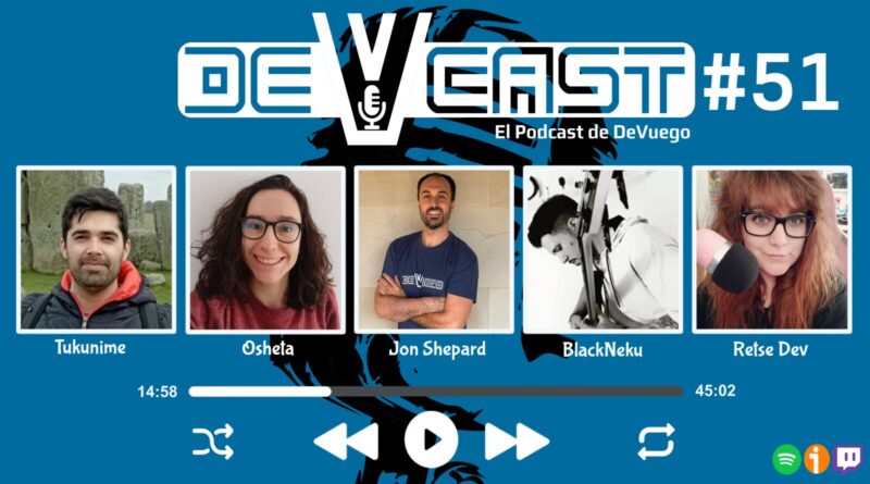 Imagen promocional devcast con todos sus componentes